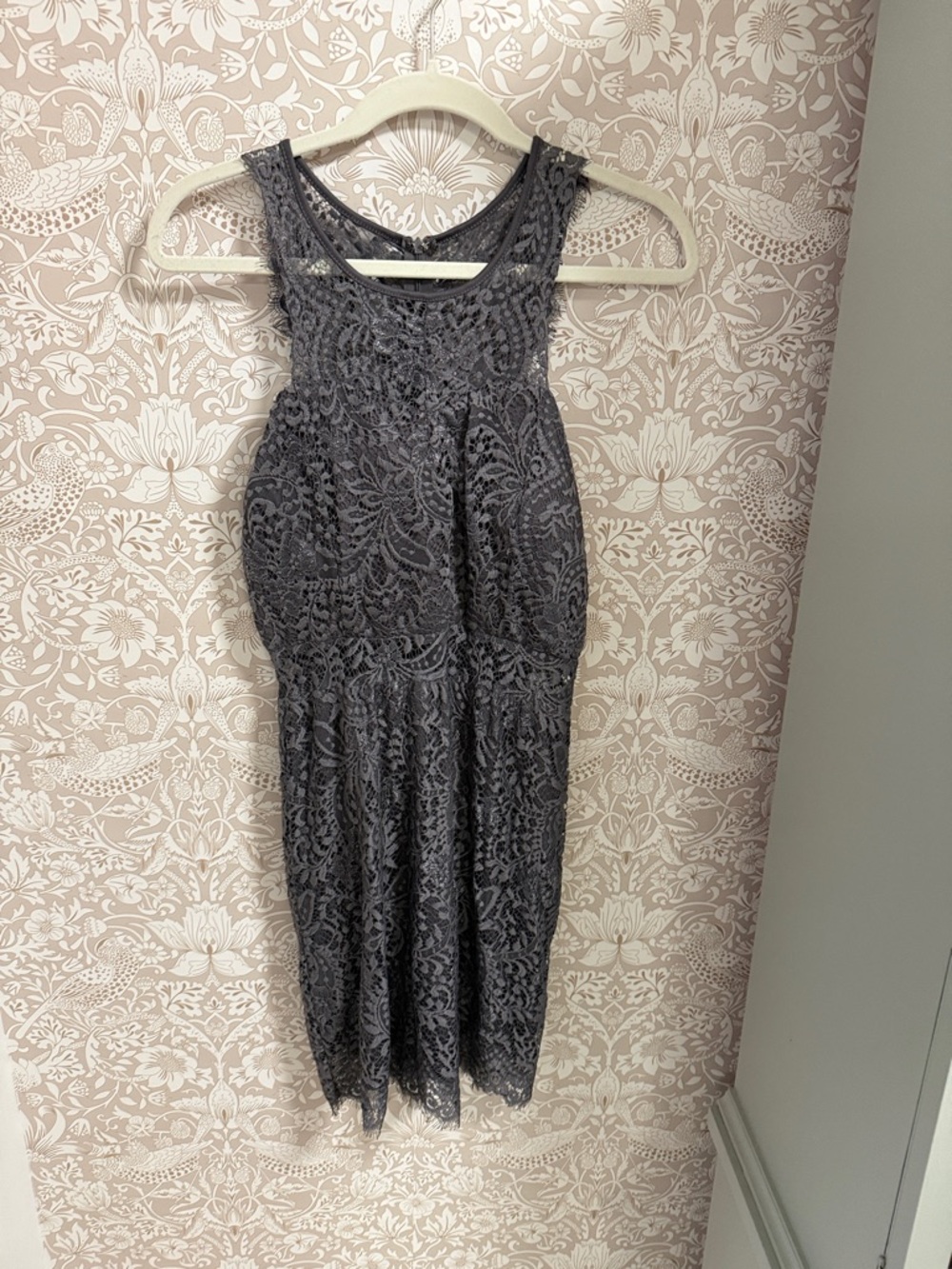Charlotte Russe Charcoal Lace Mini Dress